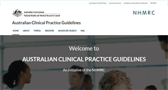 Desktop Screenshot of clinicalguidelines.gov.au
